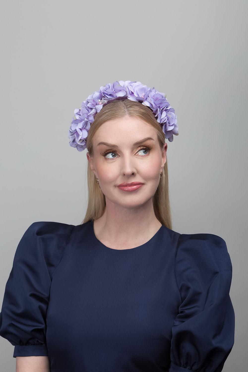 Lavender Wide Floral Headband