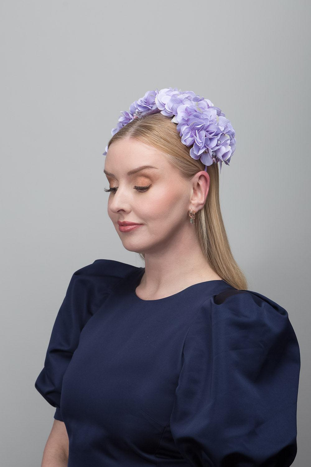 Lavender Wide Floral Headband