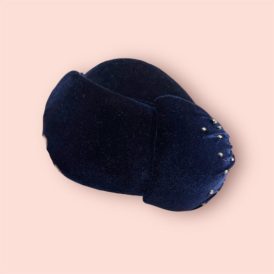 Blue Velvet Pillbox Hat