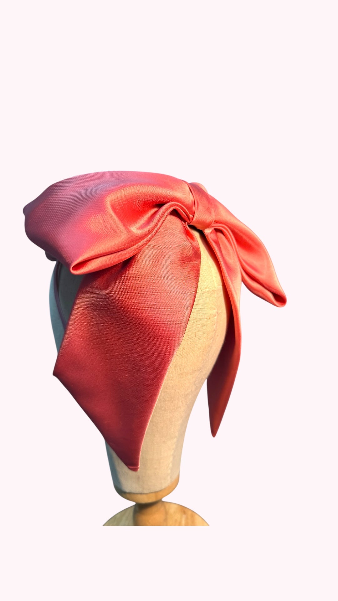 Pink Silk Bow Fascinator Headband