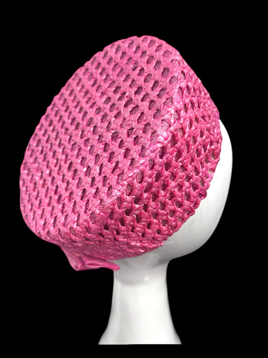 Pink Textured Pillbox