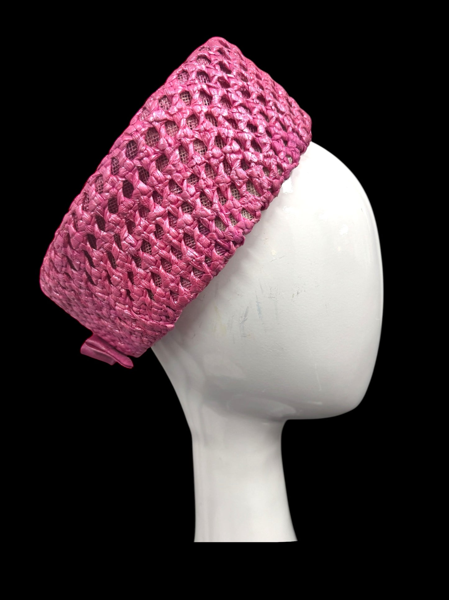 Pink Textured Pillbox