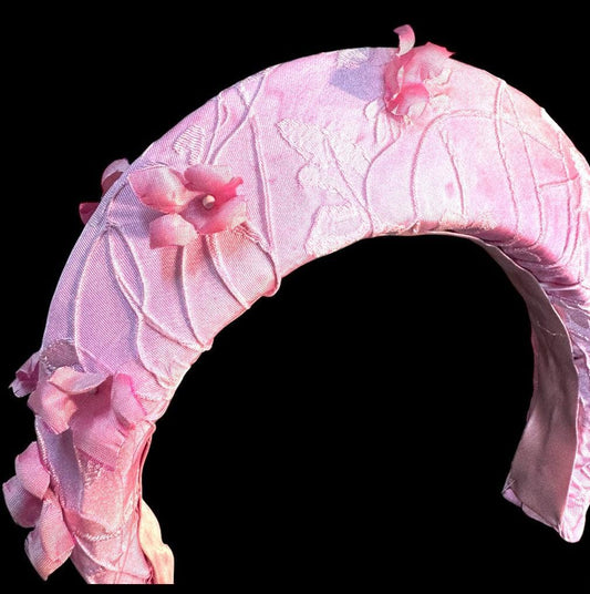 Pink Hand Dyed Halo Crown