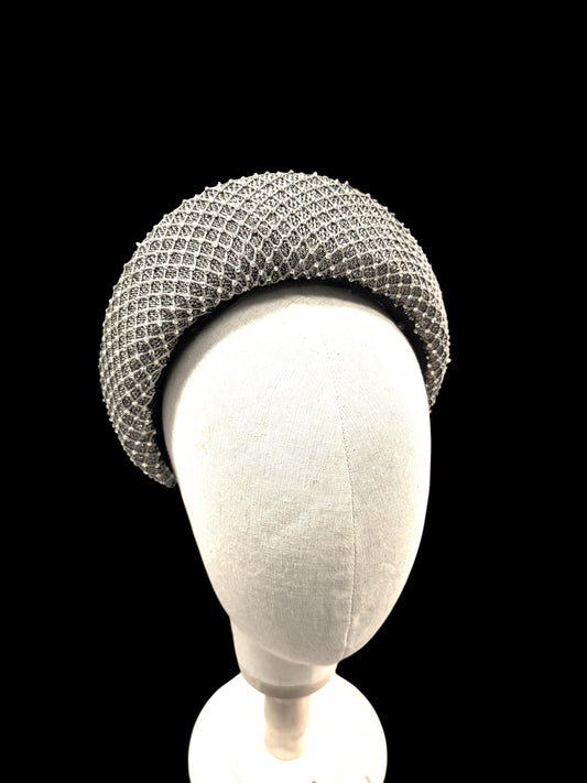 Pink Silver Mesh Headband