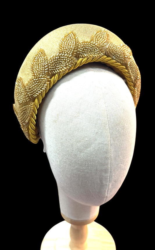 Gold Vintage Fabric Crown
