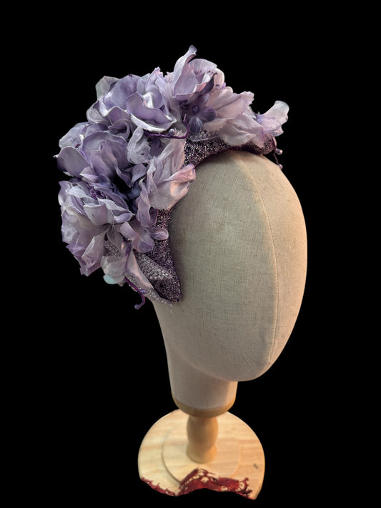 Lavender Flower Side Headband
