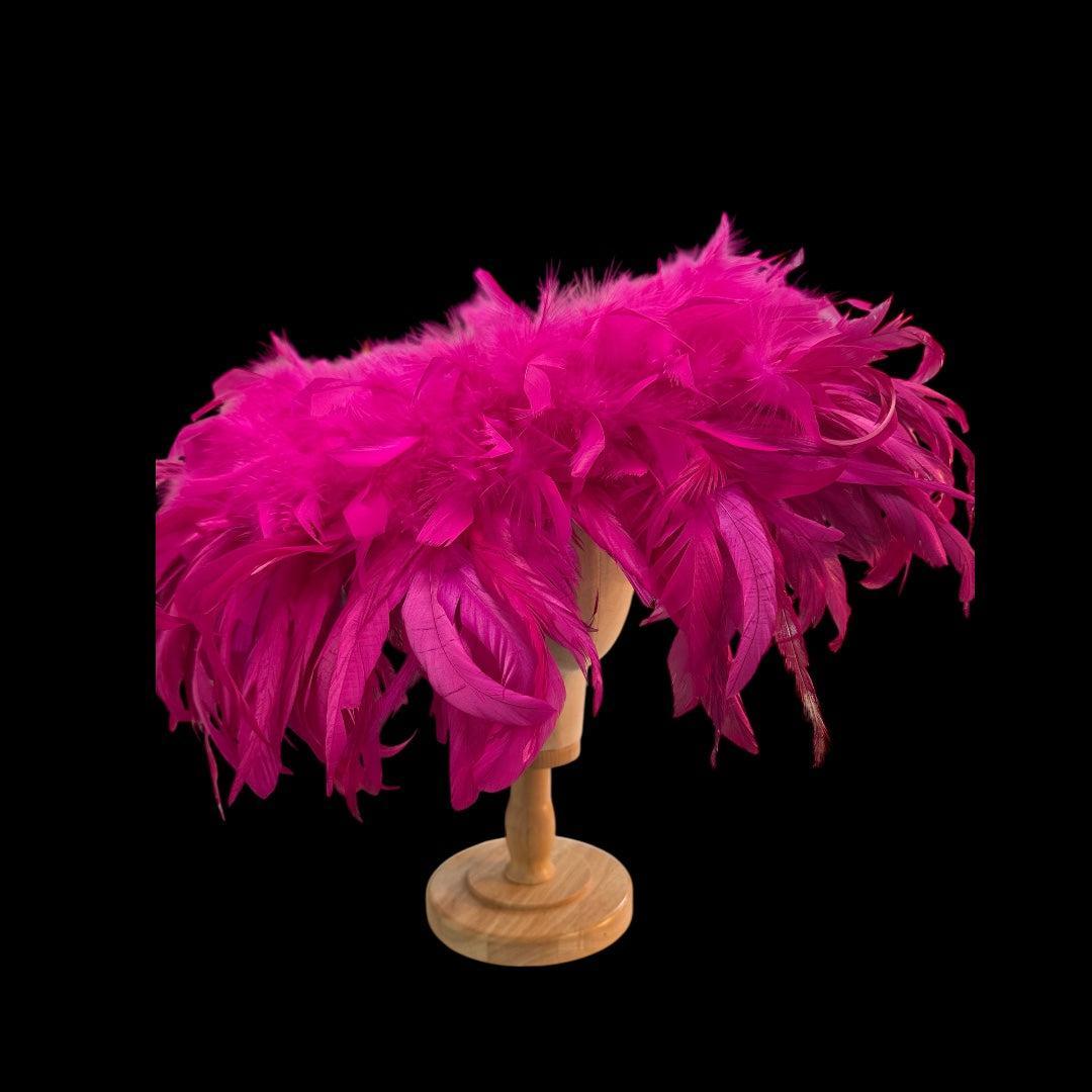 Cerise Feather Hat Fascinator