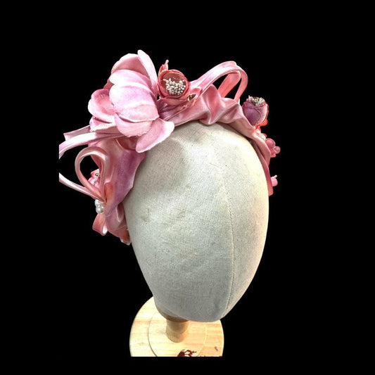 Pink Silk Fabric Headband
