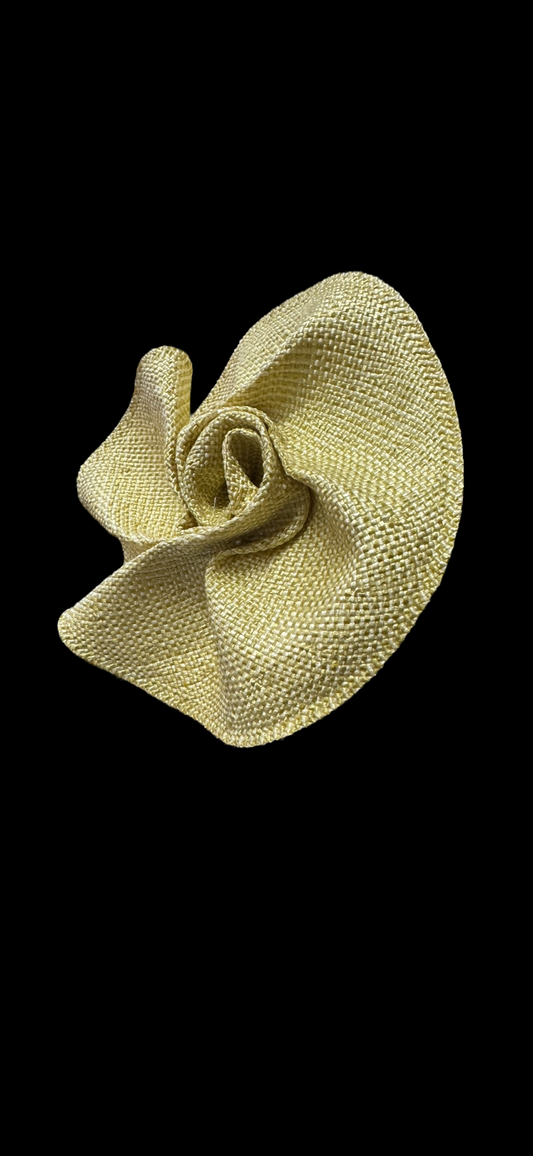 Lemon Textured Straw Fascinator