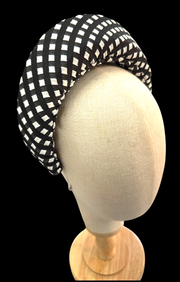 Black White Fabric Crown