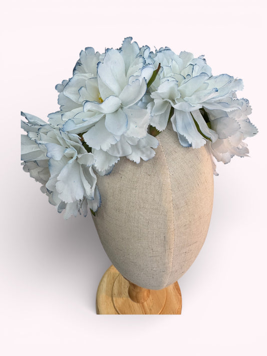 Blue White Floral Crown