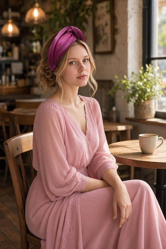 Cerise Turban Style Headband