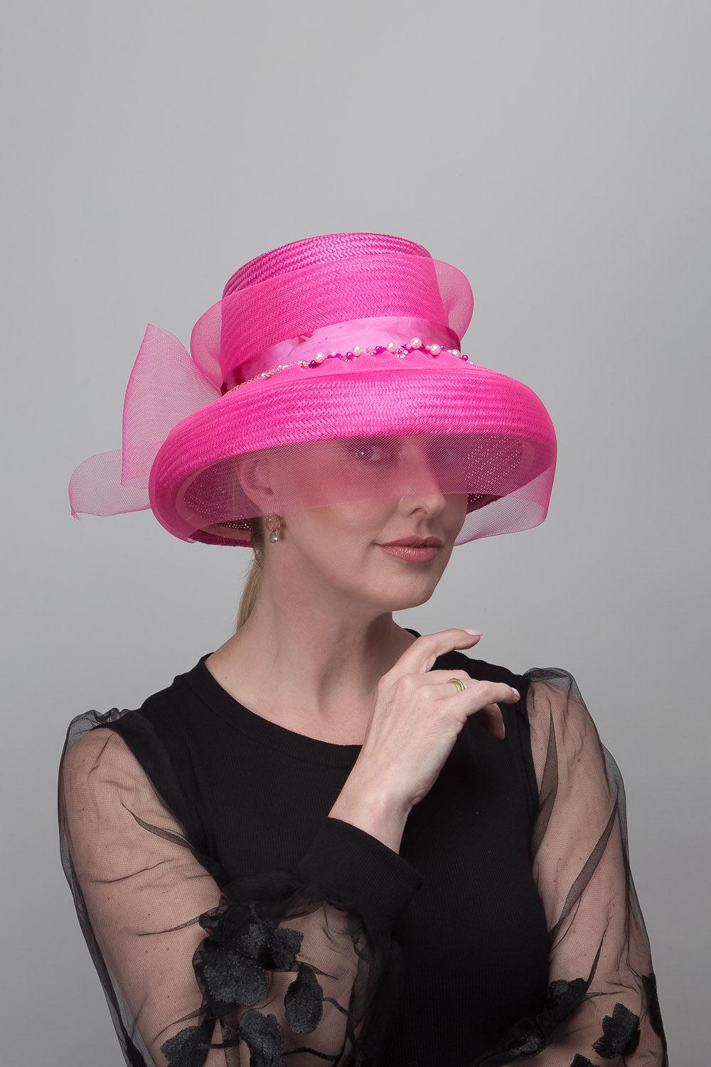 Pink Brimmed Dior Style Hat