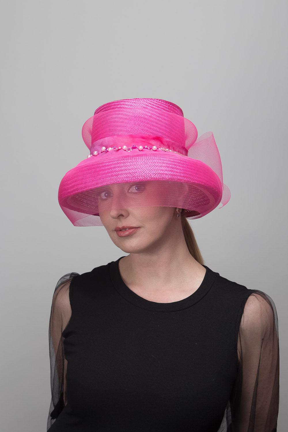 Pink Brimmed Dior Style Hat