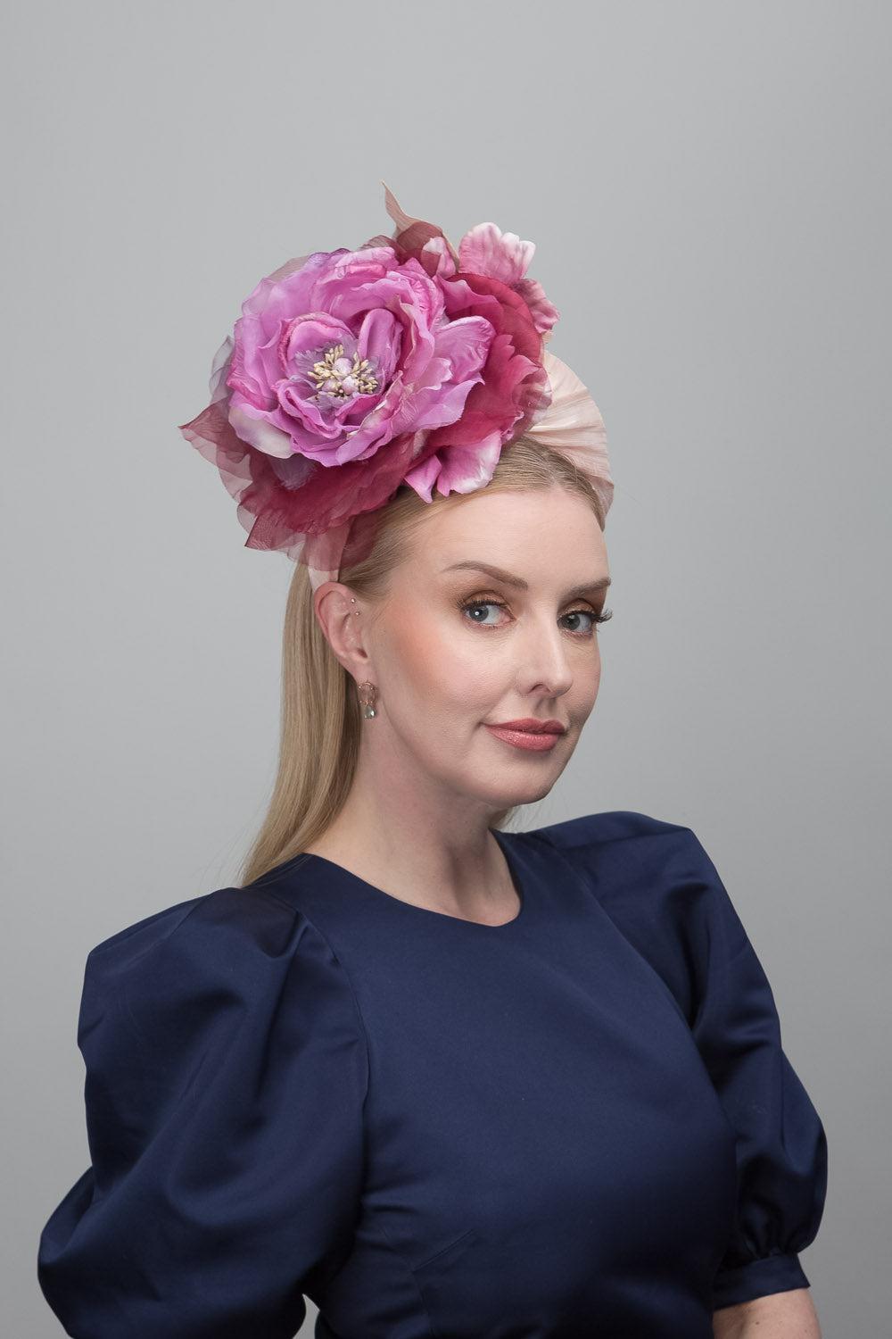 Pink Mauve Floral Headband Crown