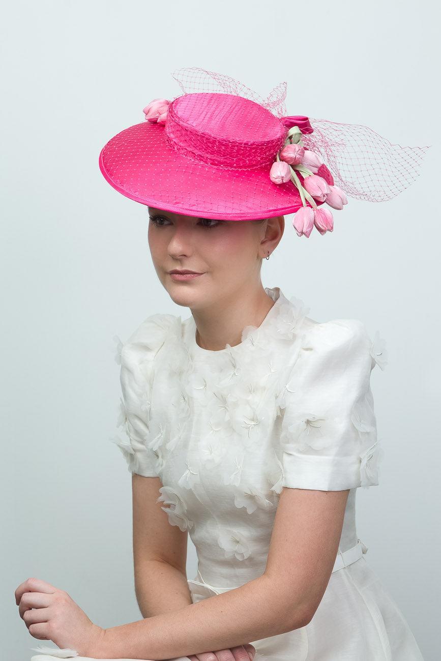 Bright Pink Brimmed Hat