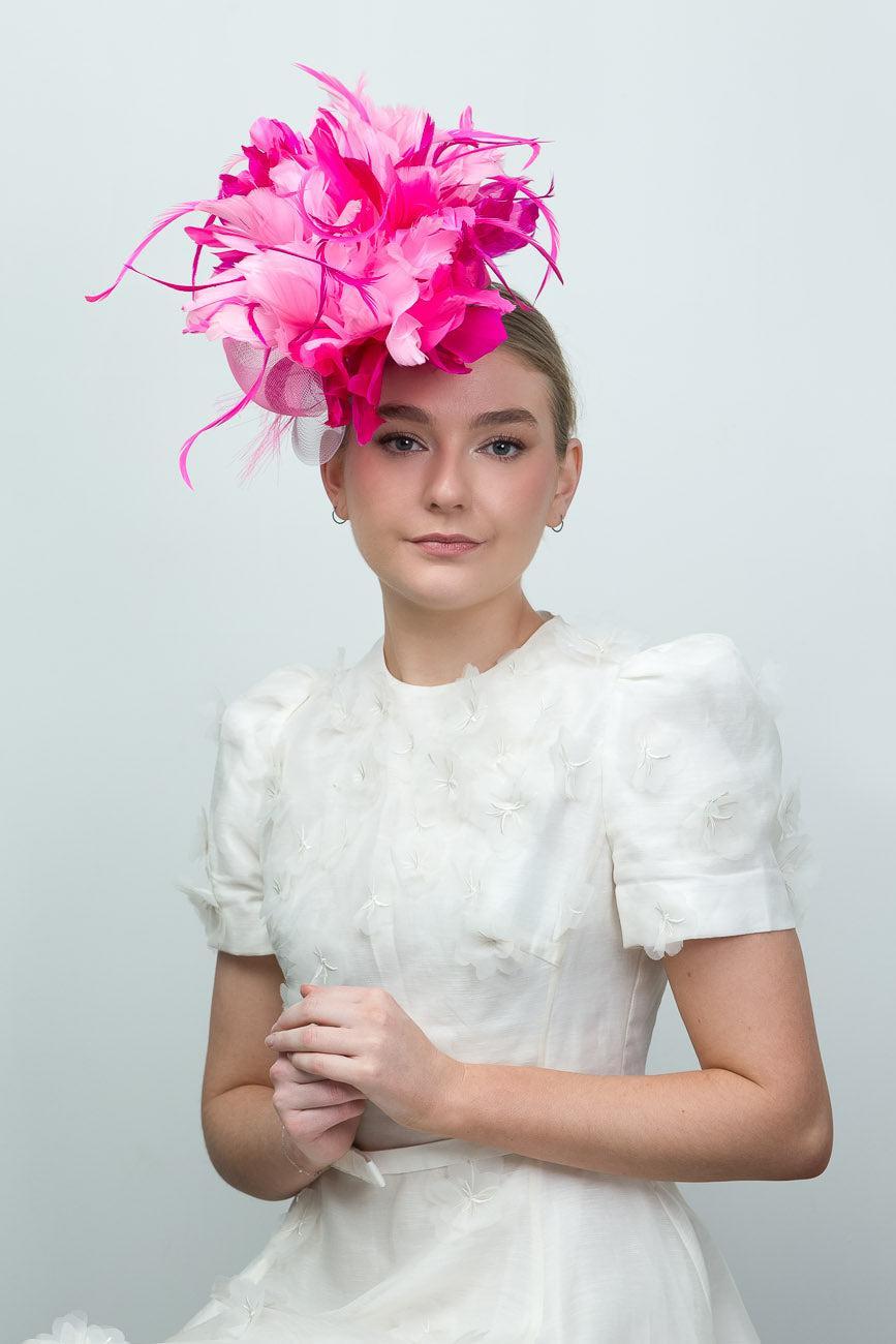 Feather Pink Fascinator
