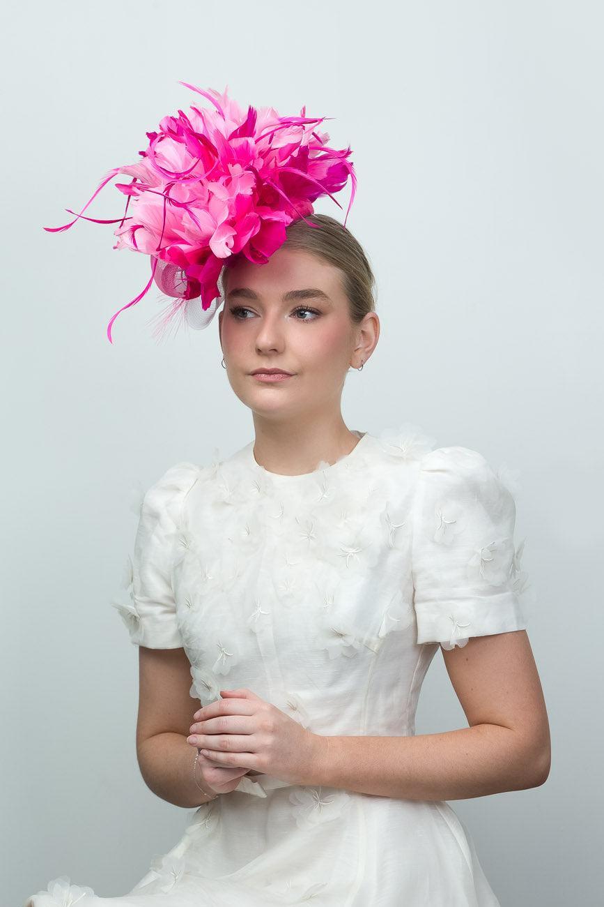 Feather Pink Fascinator