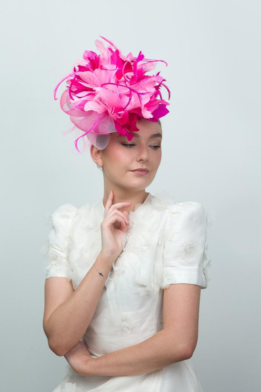 Feather Pink Fascinator