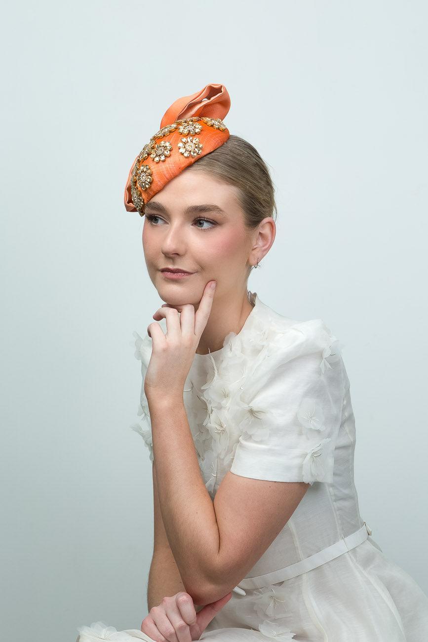Orange Small Tear Drop Hat