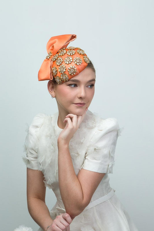 Orange Small Tear Drop Hat