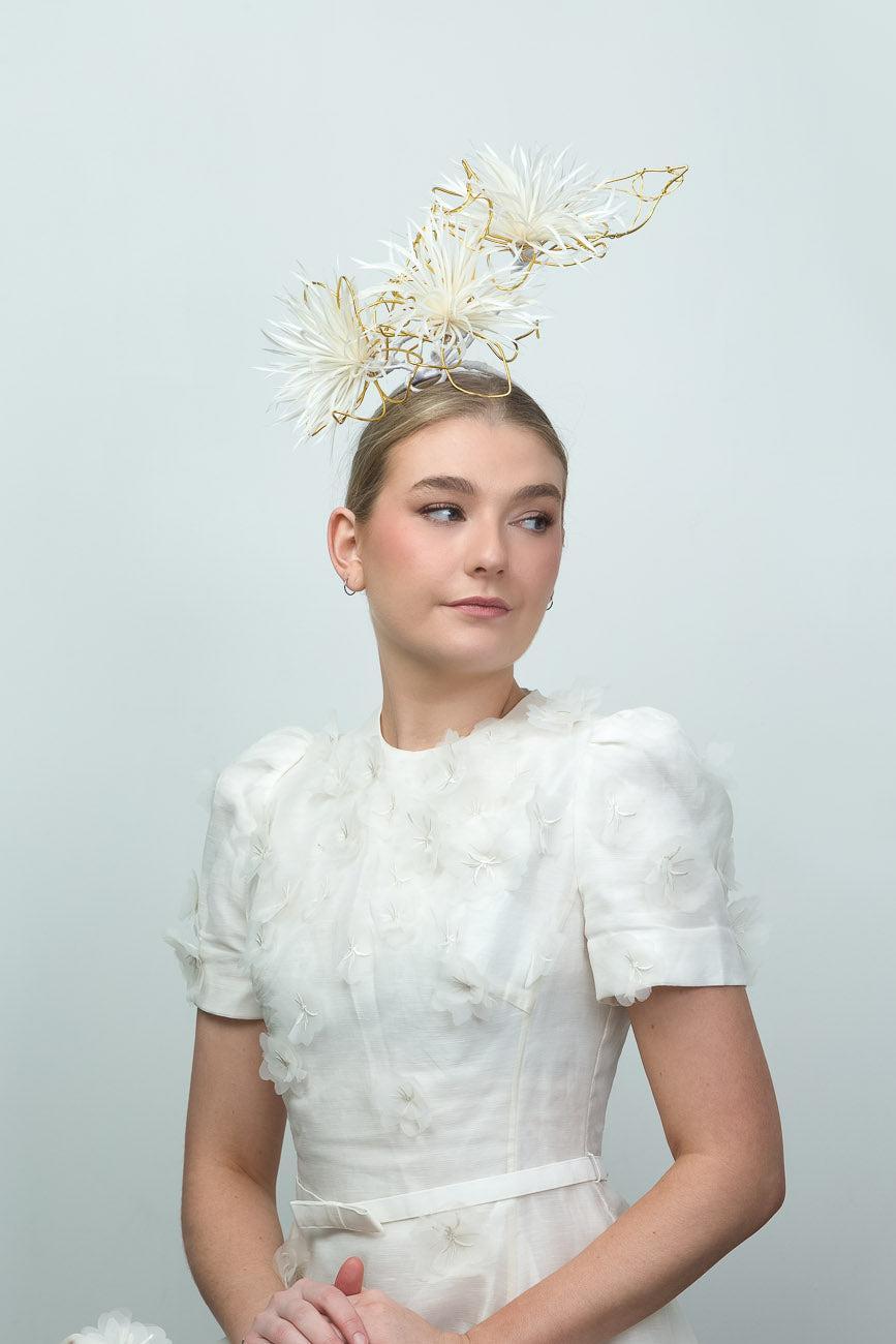 White Feather Fascinator