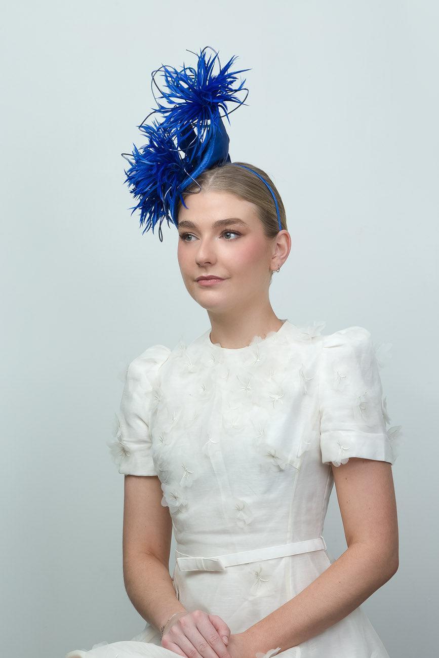 Cobalt Blue Fascinator Headpiece