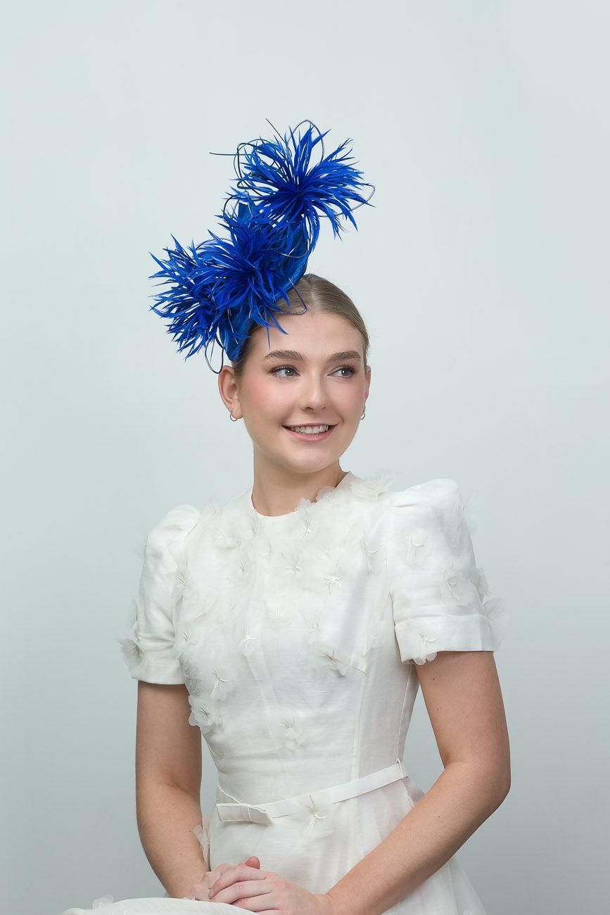 Cobalt Blue Fascinator Headpiece