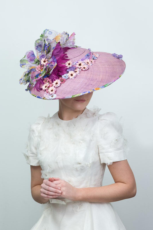 Lavender Dior Brim with Pastel Flowers