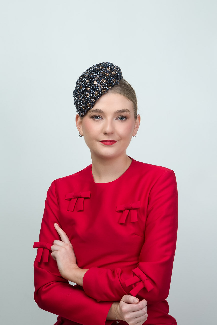 Bee Beaded Teardrop Hat
