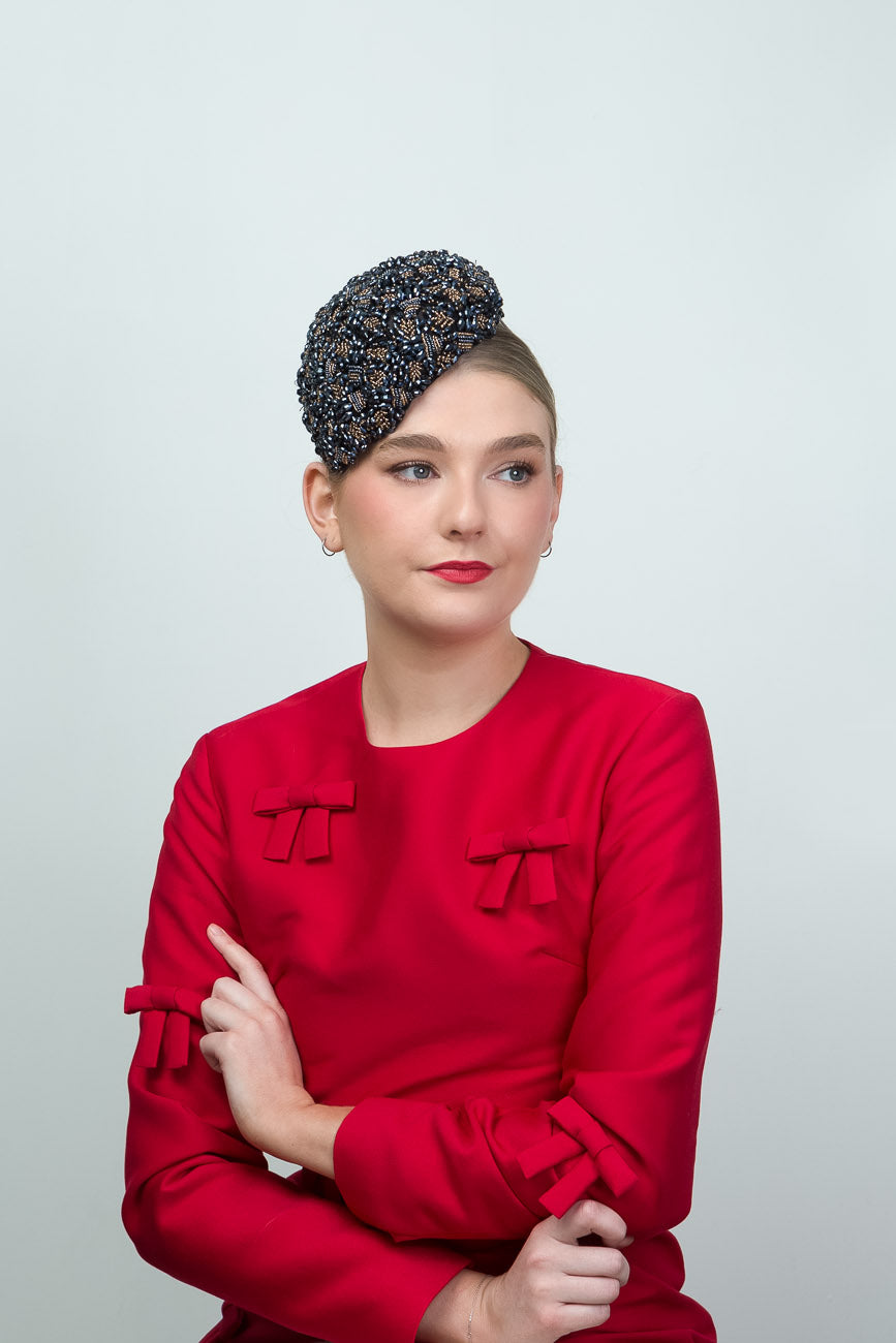 Bee Beaded Teardrop Hat
