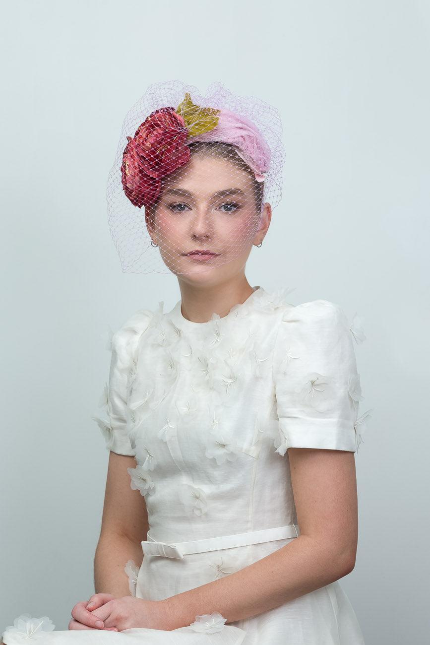 Red and Pink Floral Hat