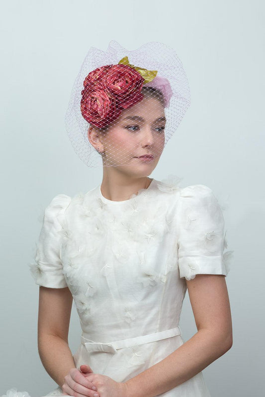 Red and Pink Floral Hat