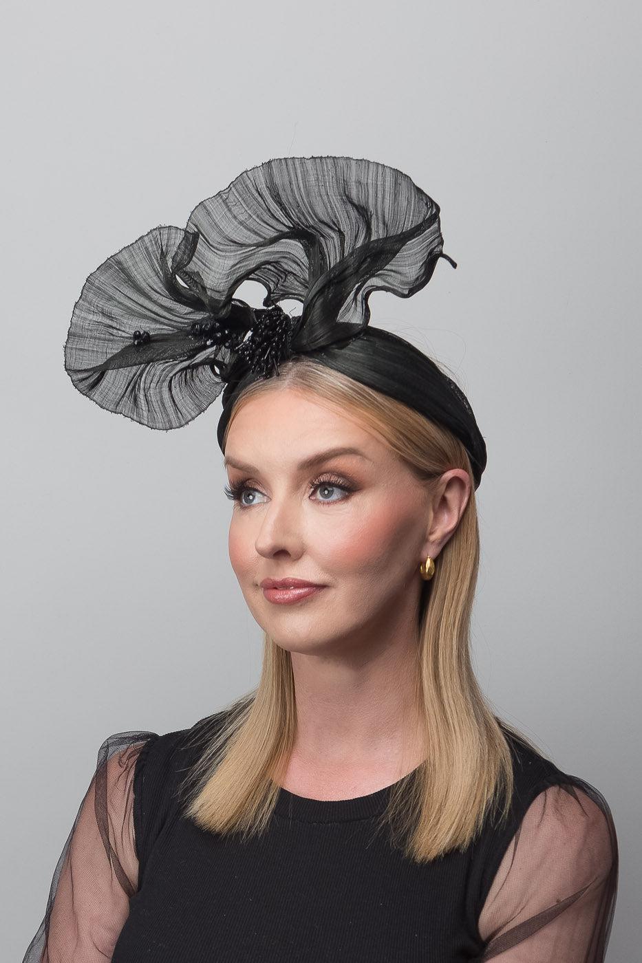 Black Gatsby Sculptured Fascinator