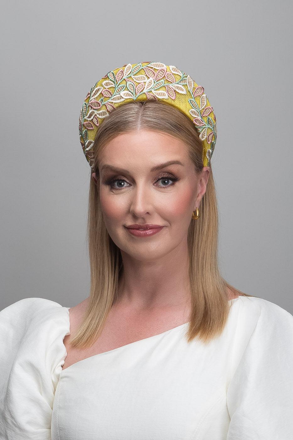 Pastel Embroidered Lace Crown