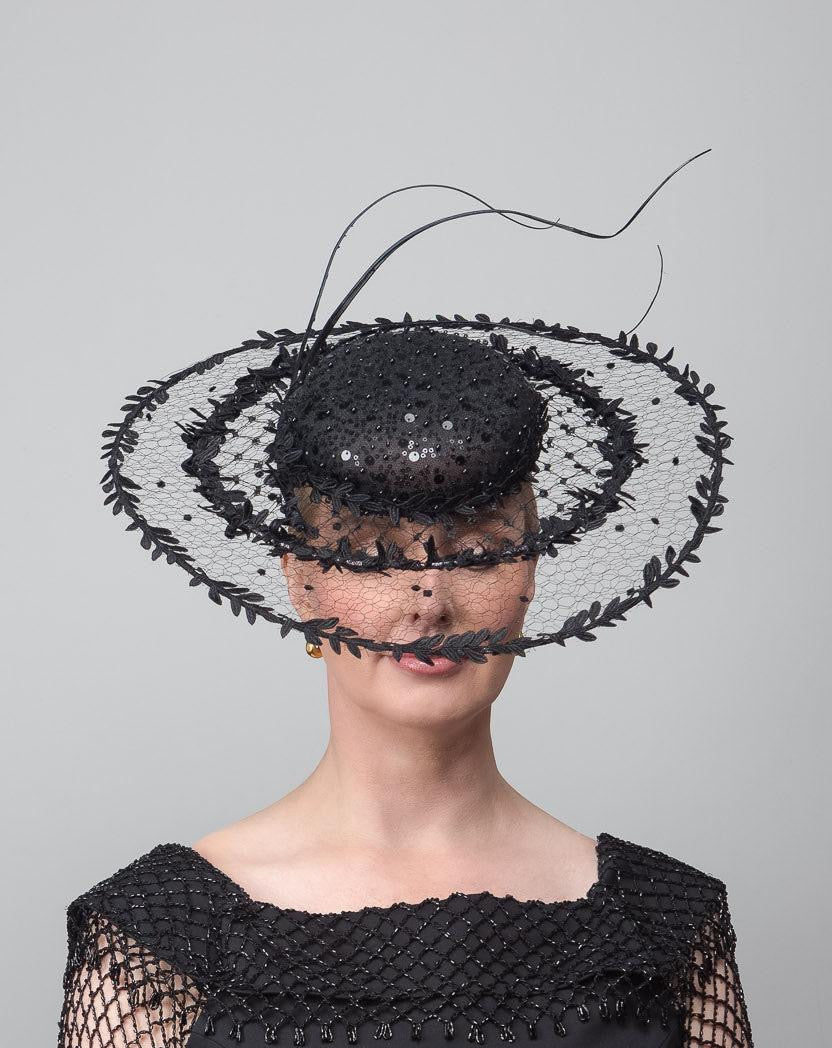 Black Net Ring Fascinator