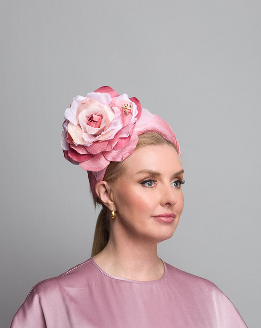 Pink Flower Bandeau Headband