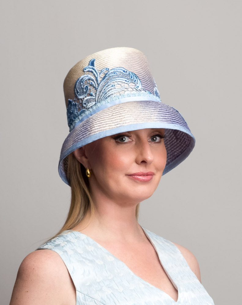 Blue Mauve Brimmed Hat