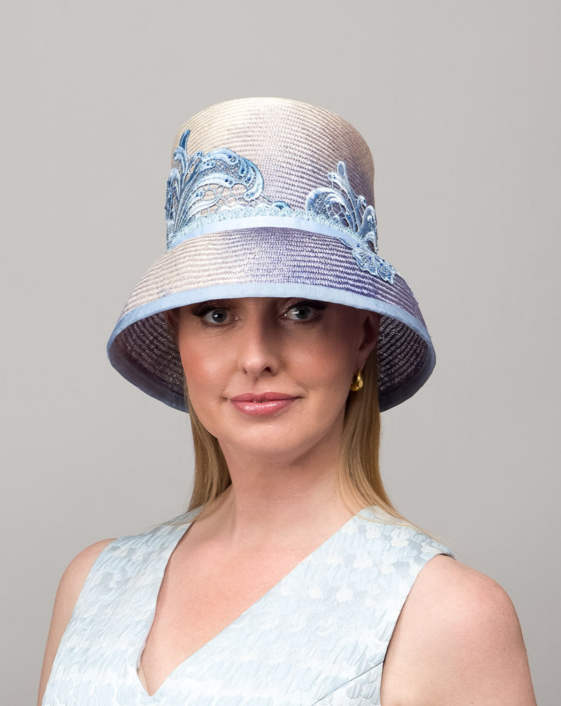 Blue Mauve Brimmed Hat