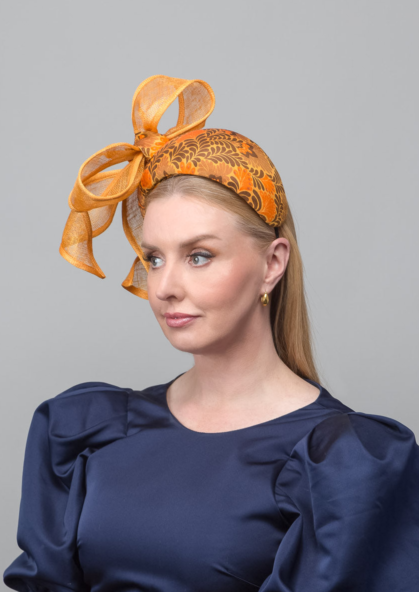 Orange Bow Bandeau Headband