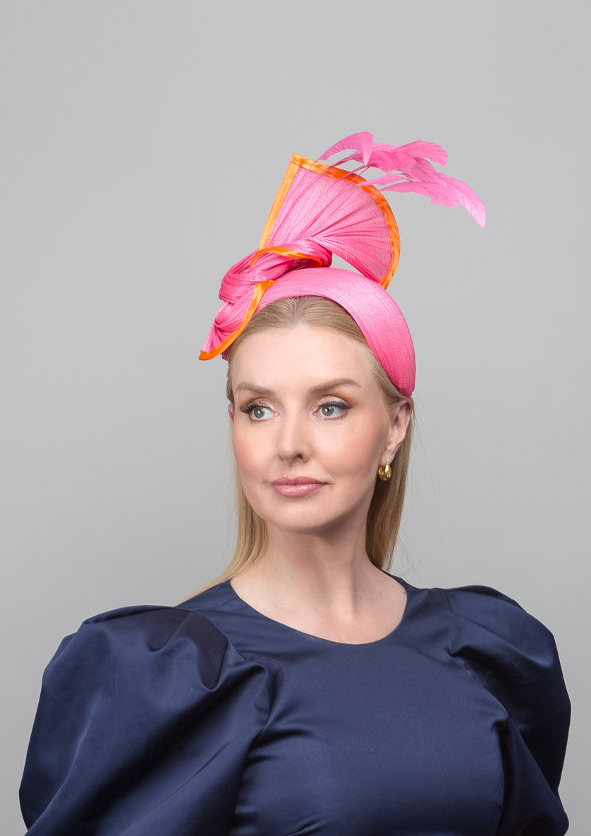 Pink Orange Bandeau Headband