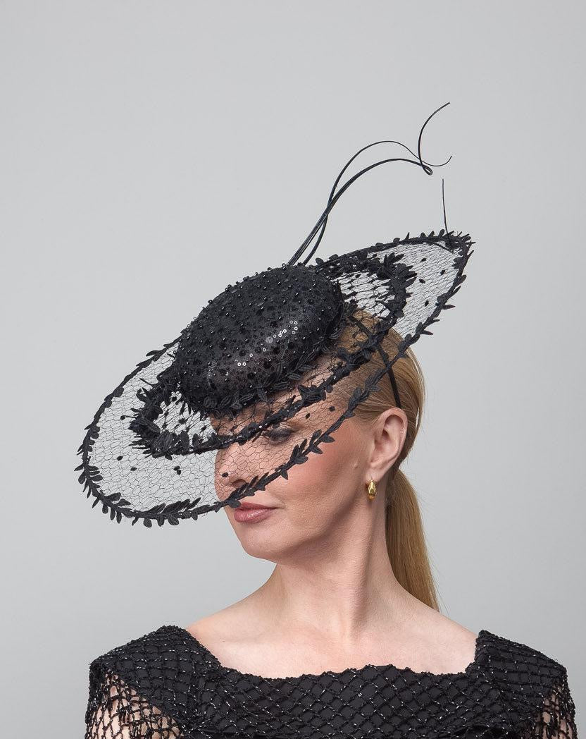 Black Net Ring Fascinator