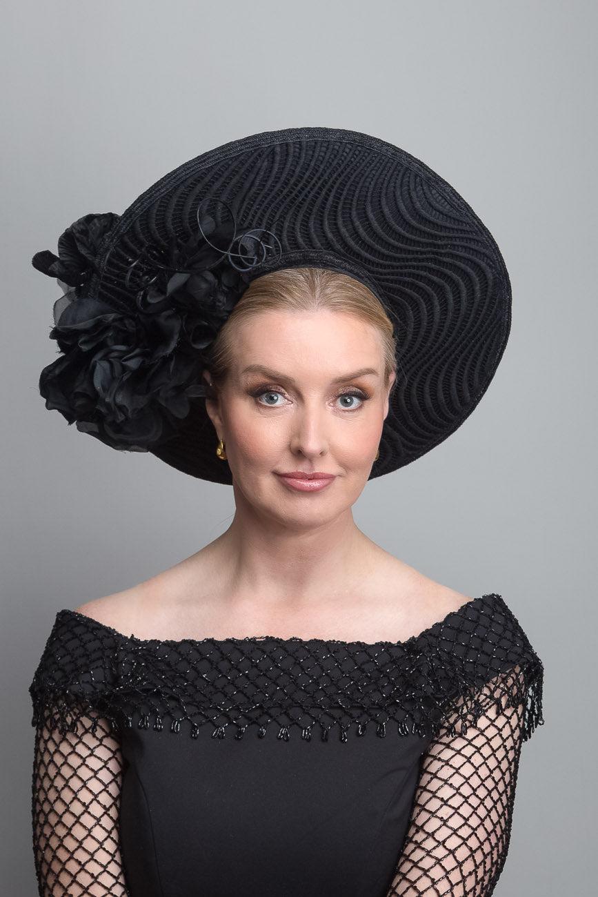 Black Lace Halo Hat