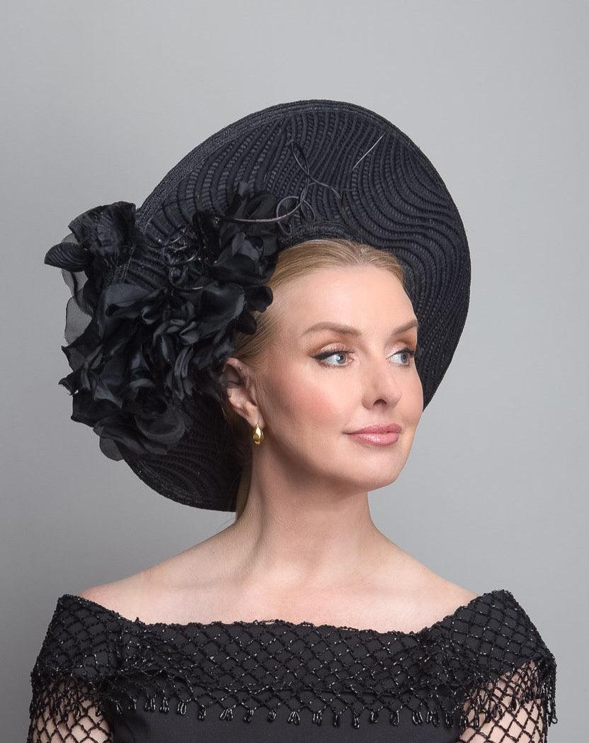 Black Lace Halo Hat