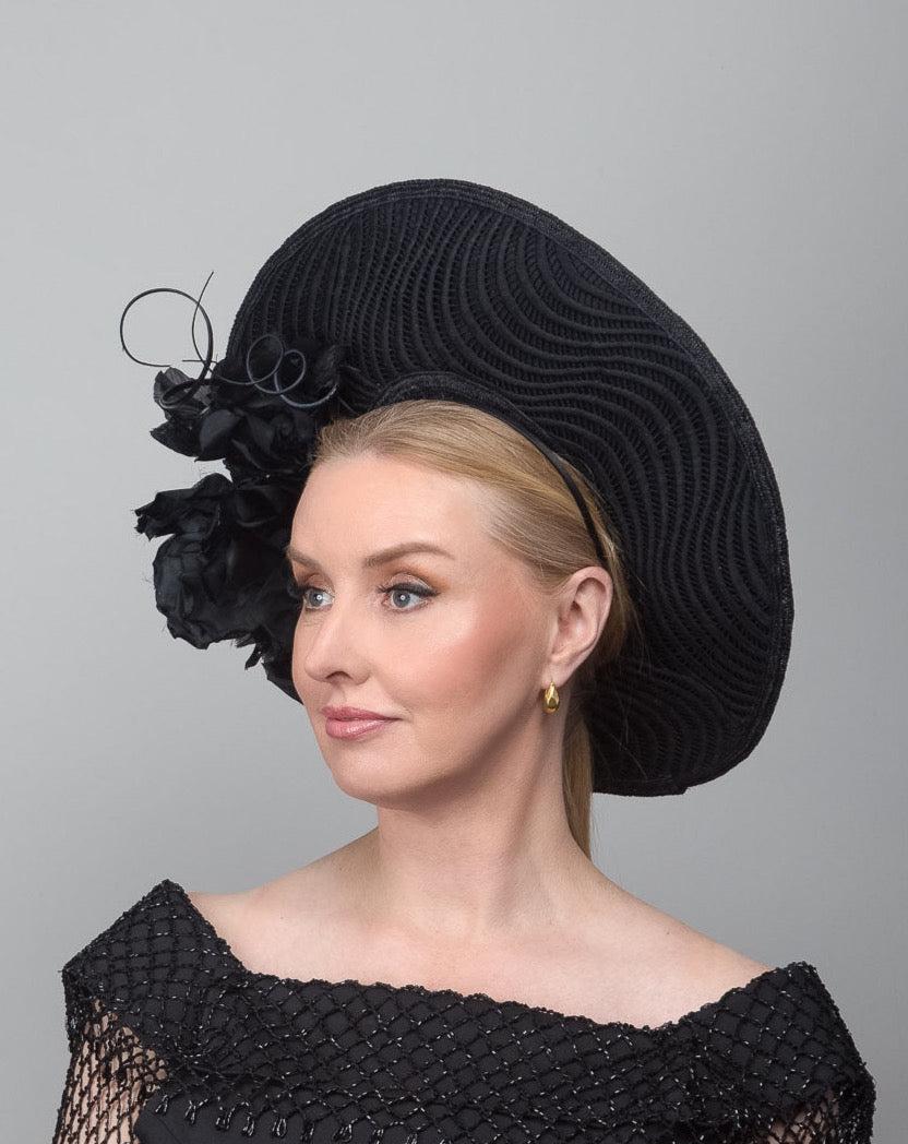 Black Lace Halo Hat