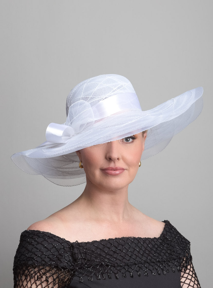 White Wide Brimmed Hat