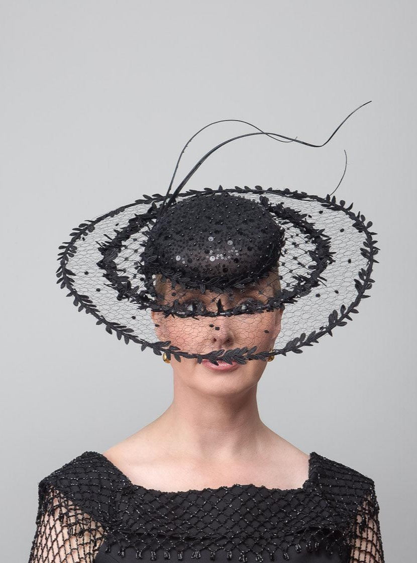 Black Net Ring Fascinator