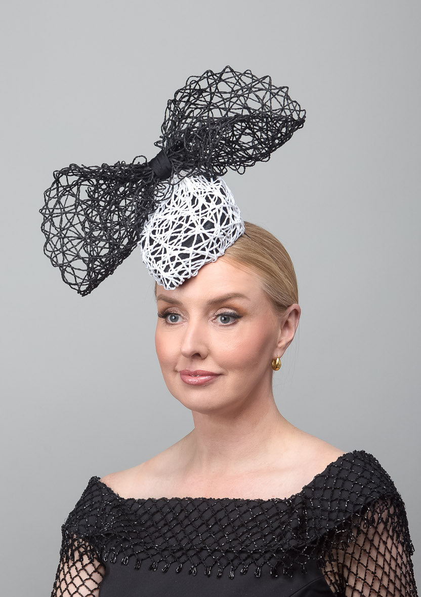 White Black Mesh Percher