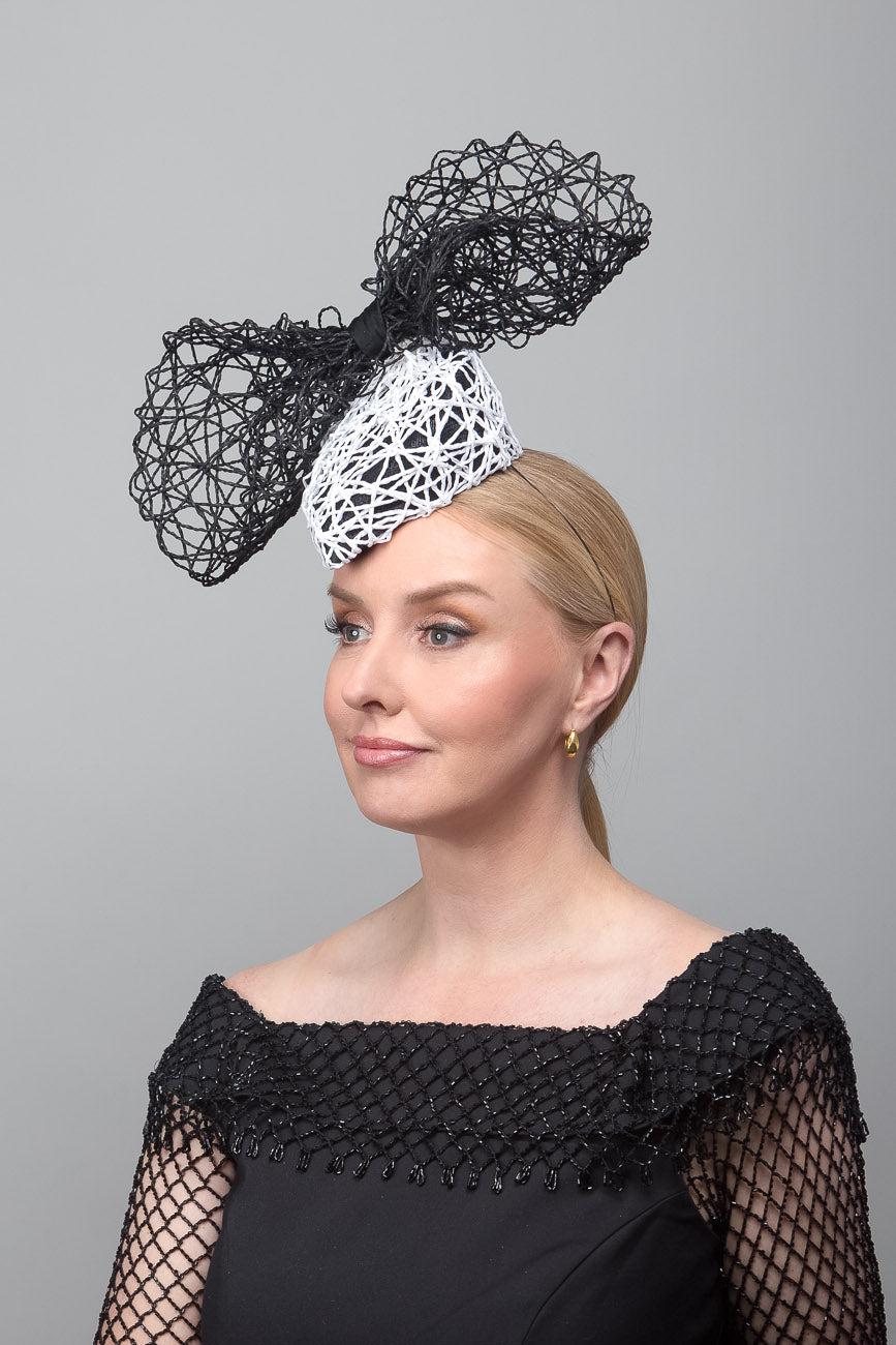 White Black Mesh Percher