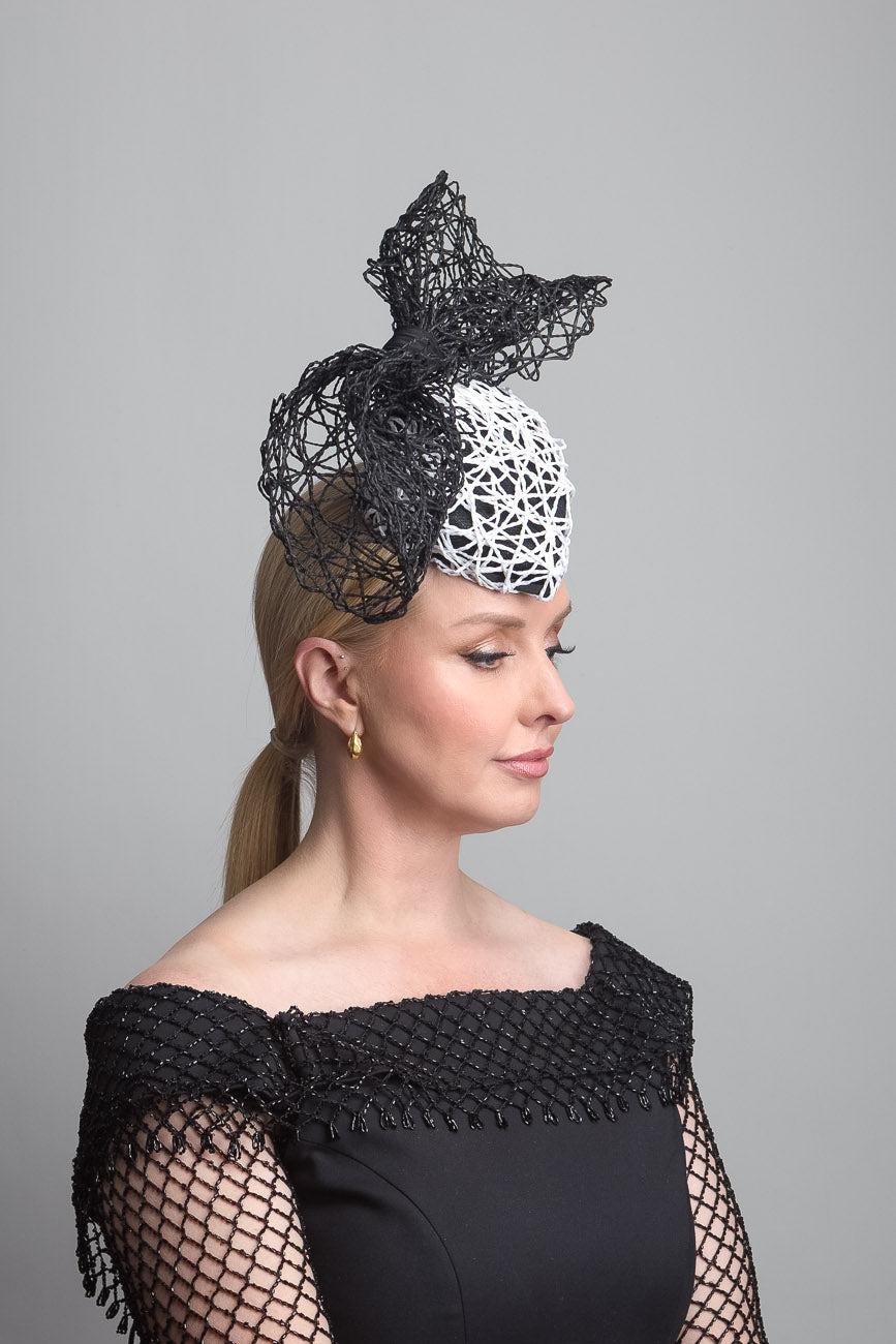 White Black Mesh Percher